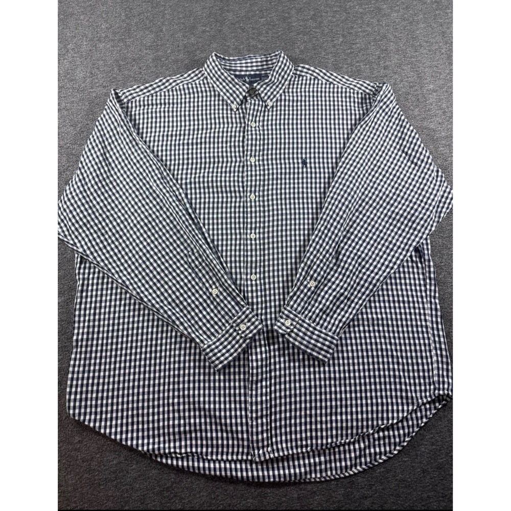 Polo Ralph Lauren Blake Shirt Mens XXL Navy Blue Button Down Cotton